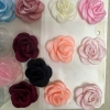 Camellia patterned fabric jewelry accessories, semi-finished accessories, earrings accessories details Picture